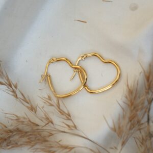 Elara Heart Hoop Earrings