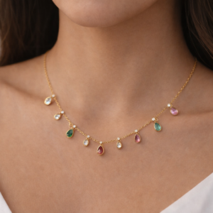 Lumi Gem Teardrop Necklace