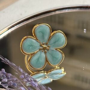 Aqua Petal Ring