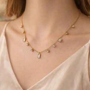 Elara Crystal Drop Necklace